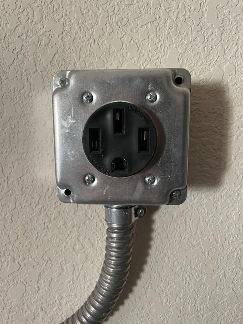 NEMA 14-50 outlet installed for Smart Home Electrical in County Center